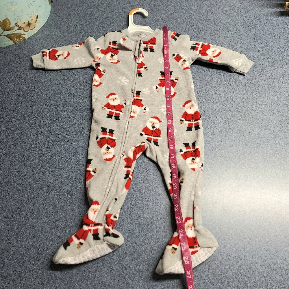 Carter's Footie Santa Pajama's, Size 12 Months, RN#35623, NWT